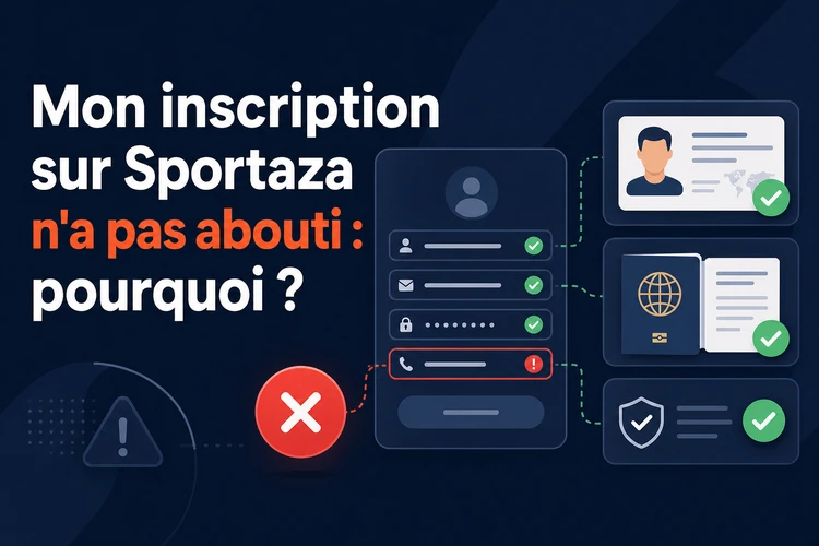 Mon inscription sur Sportaza n'a pas abouti : pourquoi ?