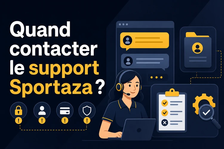Quand contacter le support Sportaza ?